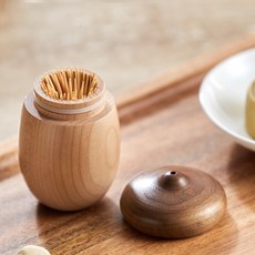 臺灣出貨 美式黑桃實木牙籤盒 家用客廳桌面收納 創意簡約家居擺飾 實用美觀, 1個, 胡桃木牙簽盒