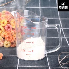 PC 계량컵 비커 손잡이 베이킹 제빵 국산, 1개, 250ml, 칼라눈금