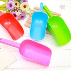 주방 욕실 플라스틱 손잡이 삽 곡물 사료 담기 도구 가루 담는 도구 계량 스쿱, 1개