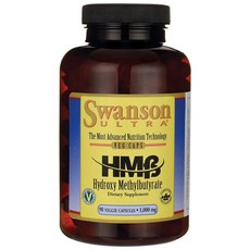 SWANSON 斯旺森 Ultra HMB 羥基丁酸甲酯 1000 毫克素食膠囊, 90顆, 1罐