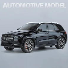 1:24 벤츠 GLE350 SUV 합금 자동차 다이캐스트 차량 모델 소리와 빛 풀백, 01 Black, 1개, 01 Black