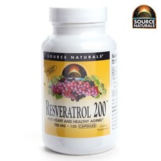 SOURCE NATURALS 白藜蘆醇 200 粒膠囊, 1罐, 120顆