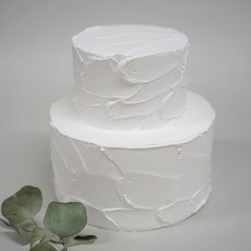 크림클레이 2단 모형케이크 웨딩스냅 셀프돌잔치 브라이덜샤워 이벤트케이크 어린이집행사, 1개, 크림아이보리