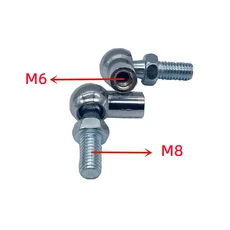 2Pcs M6/M8 범용 가스 스트럿로드 엔드 피팅 볼 핀 커넥터 자동차 앞 보닛 트렁크 부츠 홈용 조인트 밸브 스레드 헤드, 03 B, [03] B