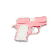 토이나이프 피젯 미니검 당근칼 3d 컬러, 총, 총 핑크/화이트, 1개