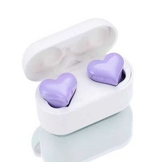 하트 이어폰 블루투스 디자인 하트버즈 무선 귀여운 수입, 상세페이지 참고, 3. 하트 이어폰 - 보라