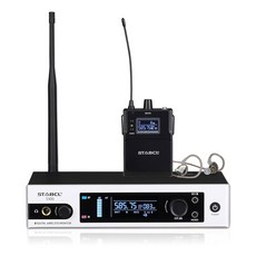 블루투스 스테레오/모노 무선 IEM 시스템을 갖춘 STABCL 프로페셔널 UHF 무선 이어 모니터 시스템 무대 밴드 스튜디오 라이브 공연을 위한 바디팩 수신기 단일 채널, 2 Black 1 Bodypack Receiver an