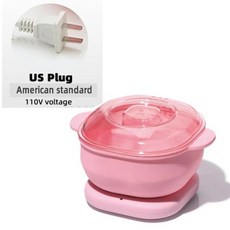 컴팩트 가정용 왁스 워머기 실리콘 왁스 히터 400ml 휴대용 헤어 기계 스파 바디 파라핀 워머 여행용 가정용 살롱용, 1)US-0 Metal