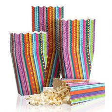 Tinlade 멕시코 팝콘 박스 50개 멕시코 나초 팝콘 조립 박스 스낵 캔디 홀더 일회용 종이 상자 멕시코 파티 장식 Cinco De Mayo 생일 멕시코 파티 용품, Tinlade 멕시코 팝콘 박스 50개, 멕시코 나초