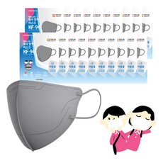 에버뉴크린 새부리형 황사방역마스크(KF94)(그레이/소형) 100입, 5개입, 20개, 그레이