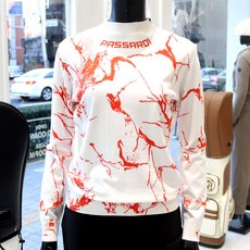 파사디/프린트 반모크넥니트/P24FKP318XHY//파사디골프/여성골프웨어/핫피스니트/골프니트/파사디수영점