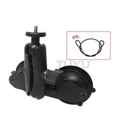 호환볼헤드 듀얼 플랫 자동차 흡입 컵 거치대 보이지 않는 셀카봉 포함 Insta360 X4 One Rs X3 GoPro Max, 01 TY91-02