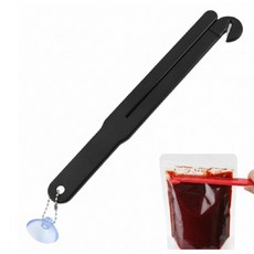 2in1 알뜰주걱 헤라 양념짜개 파우치압착 + 봉투커터 절단기 I 잡동랑이몰, 1개, 블랙