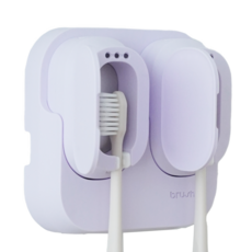 브러쉬업 케어즈 미세플라스틱 제로 친환경 칫솔살균기, 2인용 라일락 퍼플