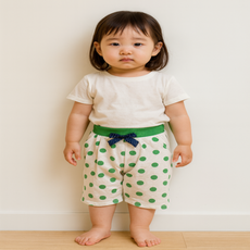 강추 여아 5부 반바지 도트 패턴 여름 홈웨어 바지