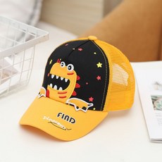 學步兒童恐龍網眼夏季帽棒球帽（3-7 歲）