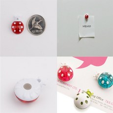 건shop디자인 4P 캐릭터 자석 메모 홀더 달팽이, 무당벌레 4P