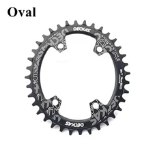 Deckas 96bcd 산악 자전거 체인 링 BCD 96mm 비대칭 32/34/36/38T 크라운 플레이트 부품 M7000 M8000 M4100 M5100 크랭크, Oval Black / 32T