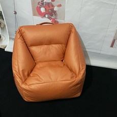1인 에어빈백커버 공기로 카키 반자동 이케 자취방 이동식, B. 오렌지 소파 덮개