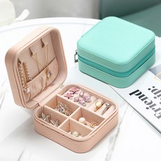 장바9니 보석함 악세사리보관함 주얼리 귀걸이 상자, 화이트, 1개