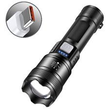 디피하우스 줌라이트 C-TYPE 충전식 손전등, 1개, 블랙