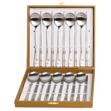 GOLDEN BELL Royce 雷射餐具10件組, 單一顏色, 湯匙 10p + 筷子 10p, 1套