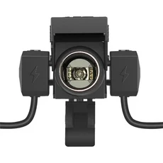 AB12-PD QC3.0 오토바이 충전 3-In-1 USB 타입 C 커넥터 배터리 전원 소켓, 01 Black