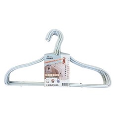 VOVOKI 特粗護肩衣架 45cm 無痕防滑衣架 加粗加厚 晾衣架, 白色, 8個