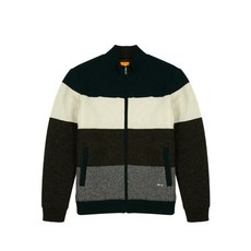 LOUIS CASTEL 男款拼色棉質防風拉鍊外套 3MCSW191A