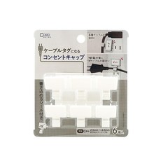 CORD series 插座用可書寫線材標示固定器（6個入）, 白色, 1個