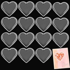 BAOFALI 20Pcs 러브 하트 치수 셰이커 사이즈 212x 214 카드 제작용 플라스틱 투명 퍼피 커버 윈도우 블리스터 종이 공예 제작 예술 프로젝트 공예품