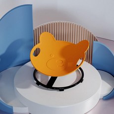 감각통합 전정 균형의자 원형 회전 훈련 놀이기구, 1개, 2025 신형 베어 오렌지 48 40cm