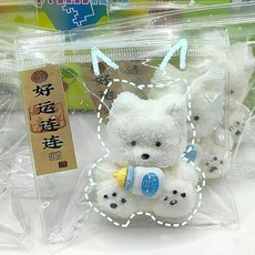 亮燈貓爪捏捏樂 解壓玩具 超軟泥感食玩 減壓玩具, 椰蓉西高地【pvc袋】, 1個