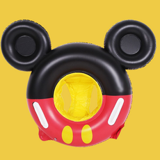 【台灣出貨】【BB&C】兒童造型泳圈 造型泳圈 夏天玩具 卡通泳圈 坐式泳圈 飛機泳圈 兒童泳圈 嬰兒泳圈, 1個, 黑色耳朵米奇游泳圈（1-5歲）, 黑色耳朵米奇游泳圈（1-5歲）