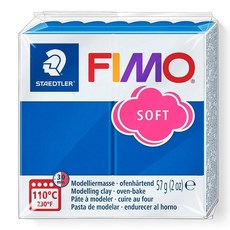 Staedtler FIMO Effects 폴리머 클레이 - -주얼리 조각용 오븐 베이킹 클레이 마노 블루 젬 8020-386, 57 g (Pack of 1), 퍼시픽 블루