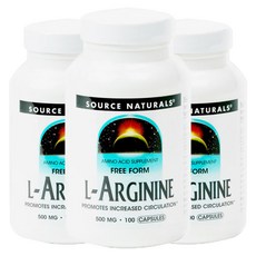 소스내츄럴스 L-아르기닌 500mg 캡슐, 100개입, 3개, 110정