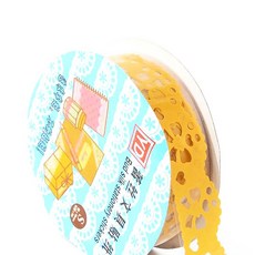 테이프 데코용 레이스 디자인 테이프 금색 포장 마스킹, 주황색