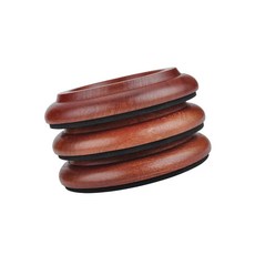 Grand Piano Floor Contact Cups Set of 3 Recessed Caster Holders with Measured Profile compatible w, 사이즈 이미지 참고, 3개, Sapele Wood
