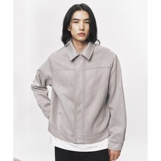 [블랙모먼트] 클래식 비건 스웨이드 자켓 [그레이]