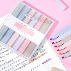 CY 晨怡 莫蘭迪色螢光筆套裝, 1個, 輕言甜系1支裝