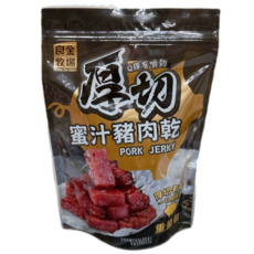 良金牧場 厚切蜜汁豬肉乾 Q彈有嚼勁, 300公克±3%, 1個