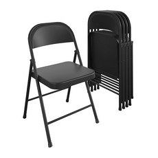 코스코 스마트폴드 올 스틸 접이식 의자 4팩 블랙, Black, AllSteel