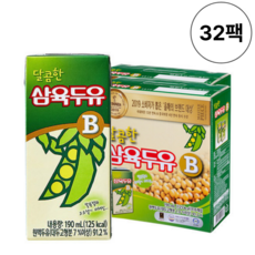 삼육 달콤한 삼육두유B 190ml 32팩, 32개