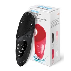 딜로아 실리콘 온열 진동 클렌저 브러쉬, 블랙