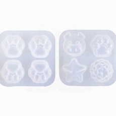 레진공예 실리콘몰드 캔들 석고방향제 비누 미니사이즈 수제틀, 랜덤 4구