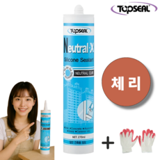 Neutral-X 체리색 실리콘 실란트 일반 건축용 씰링 비초산 TOPSEAL, 1개