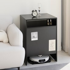 DIY 블랙 로봇청소기장 로보락 로봇청소기 수납장 보관함 IH26001, (DIY) 수납장_26001