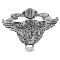 해외 True Faith Jewelry 백랍 예수 십자가 기적의 마리아와 성 크리스토퍼 바이저 클립 자동차용 여행자의 수호성인용 새로운 운전자를 위한 선물 3.5 x 6.4cm, St. Christopher 3.