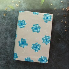 【藍色小花】書衣 布書衣 可調式書衣 手工書衣, 1個