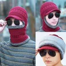 MOA 라이딩 방한모자 넥워머 털모자 머리띠 자주색, 없음